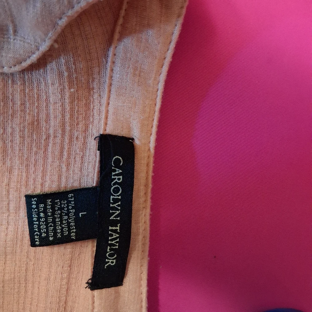 BOGO-Carolyn Taylor Peach Button Down Shirt - Picture 5 of 5